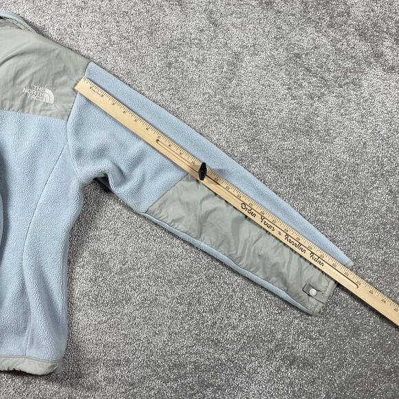 North Face Denali Jacket Womens Small Fleece Polartec Full Zip Color Block Blue - Picture 15 of 16